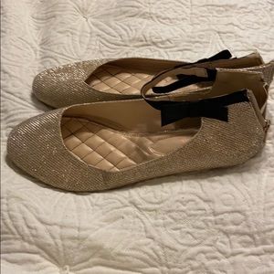 Euc gold sparkle flats